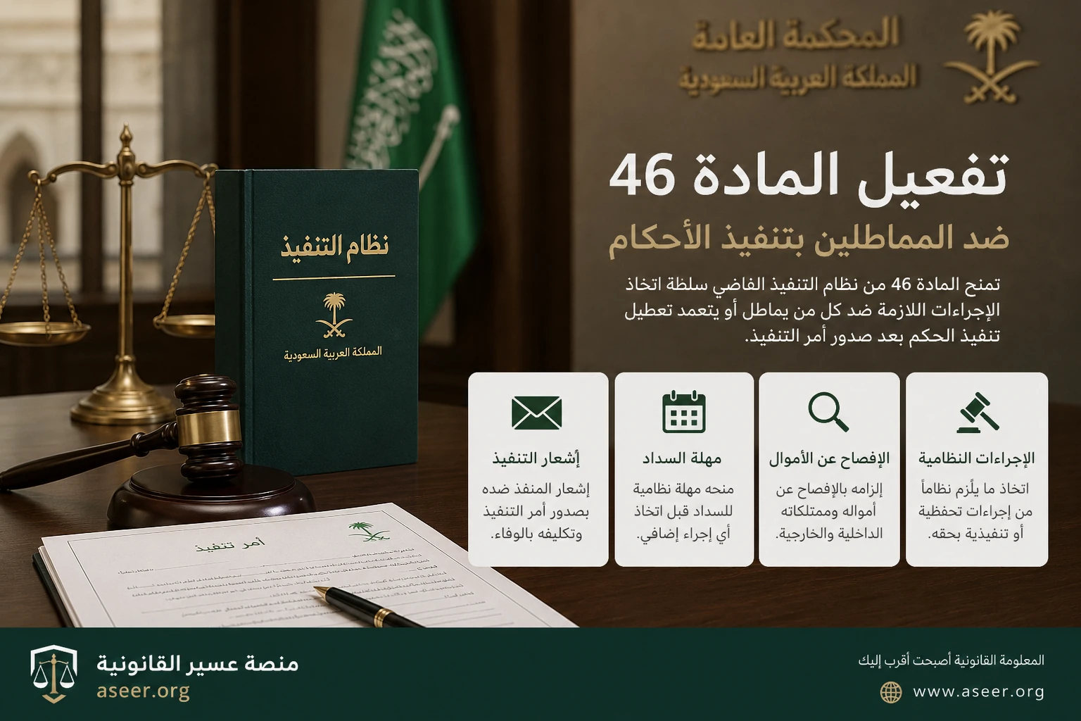 تفعيل المادة 46 ضد المماطلين بتنفيذ الأحكام