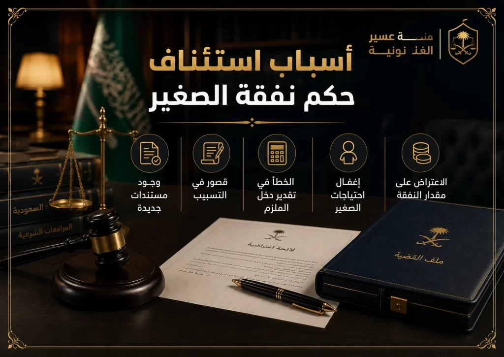 إنفوجرافكس يوضح أسباب استئناف حكم نفقة الصغير