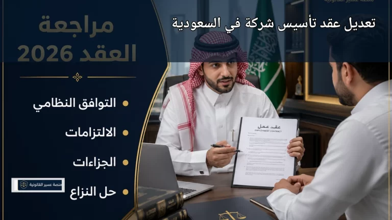تعديل عقد تأسيس شركة في السعودية