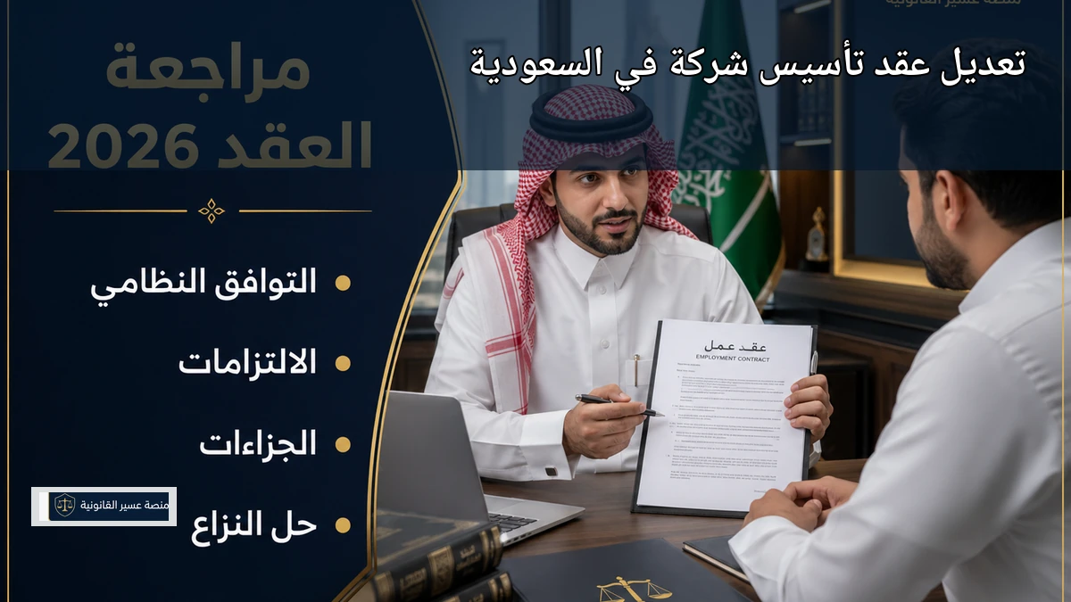 تعديل عقد تأسيس شركة في السعودية