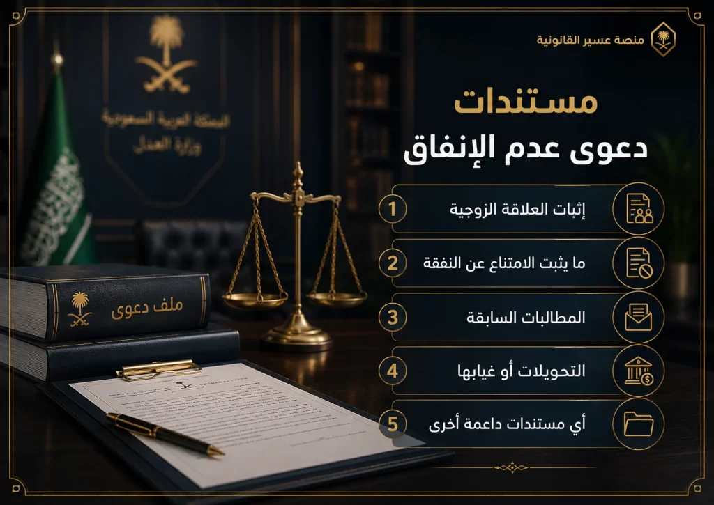 إنفوجرافكس عناصر صيغة دعوى عدم الإنفاق