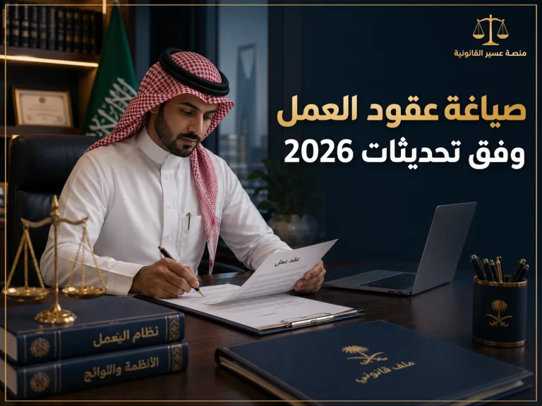 محام سعودي يصيغ عقد عمل وفق الأنظمة النافذة في 2026