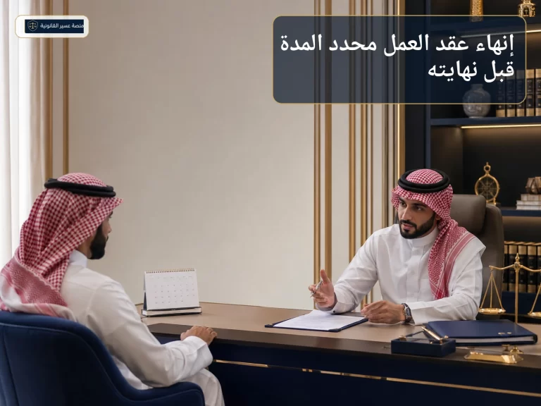 استشارة حول إنهاء عقد العمل محدد المدة قبل نهايته