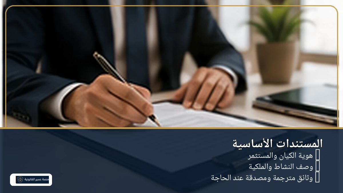 المستندات الأساسية للتسجيل الاستثماري الأجنبي