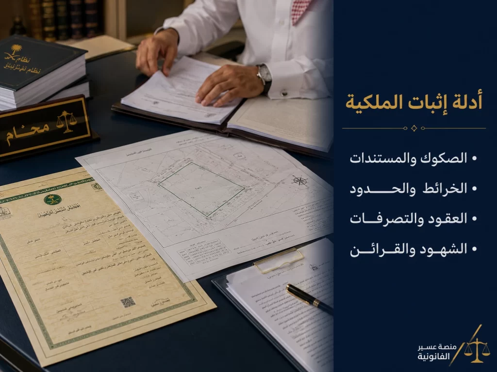 صورة واقعية تشرح إجراءات رفع دعوى إثبات ملكية عقار في السعودية