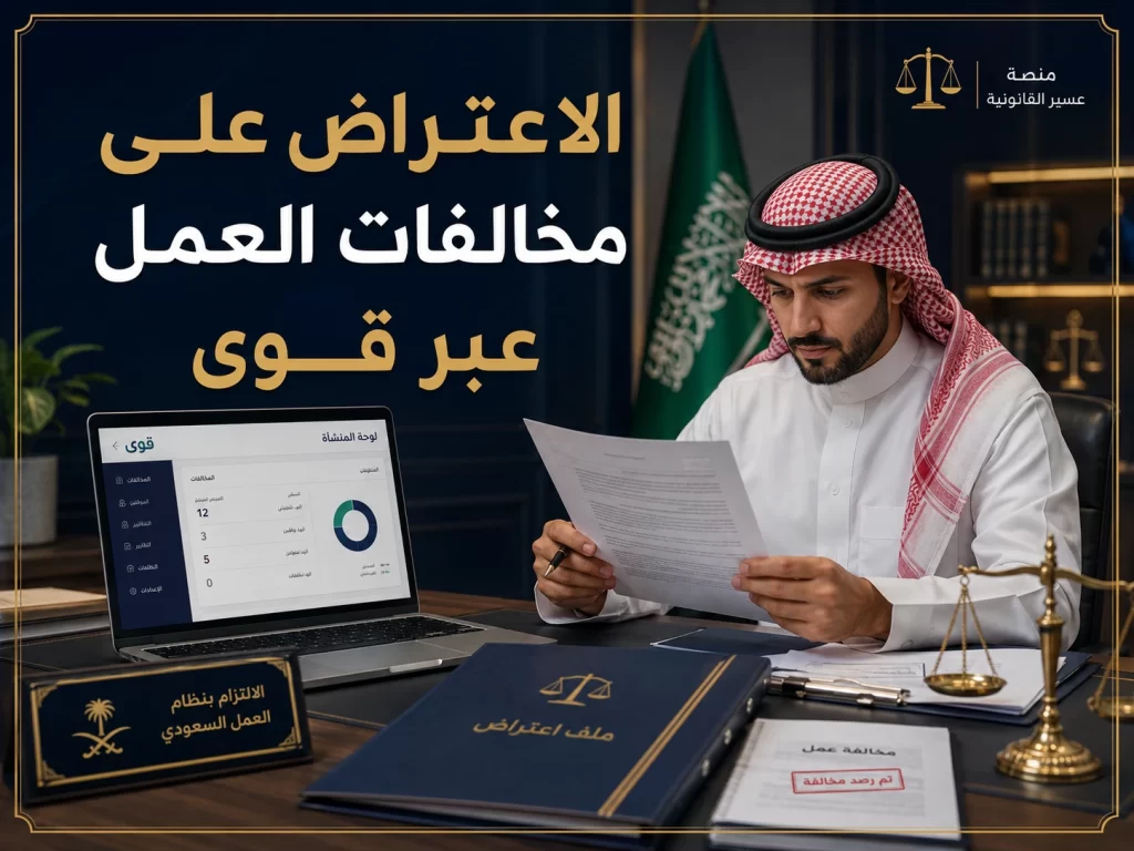 محام سعودي يراجع الاعتراض على مخالفات العمل عبر منصة قوى