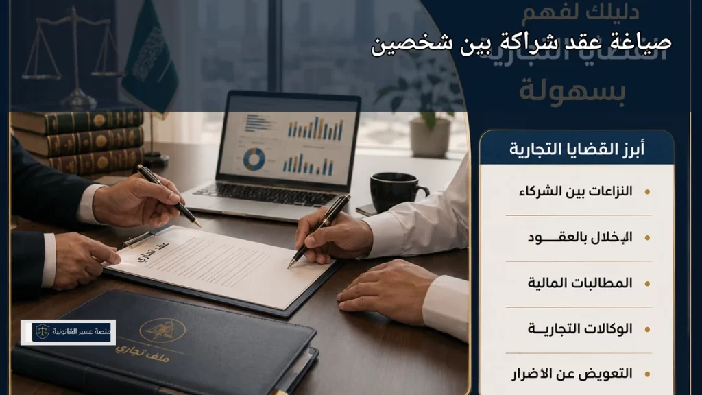 صياغة عقد شراكة بين شخصين