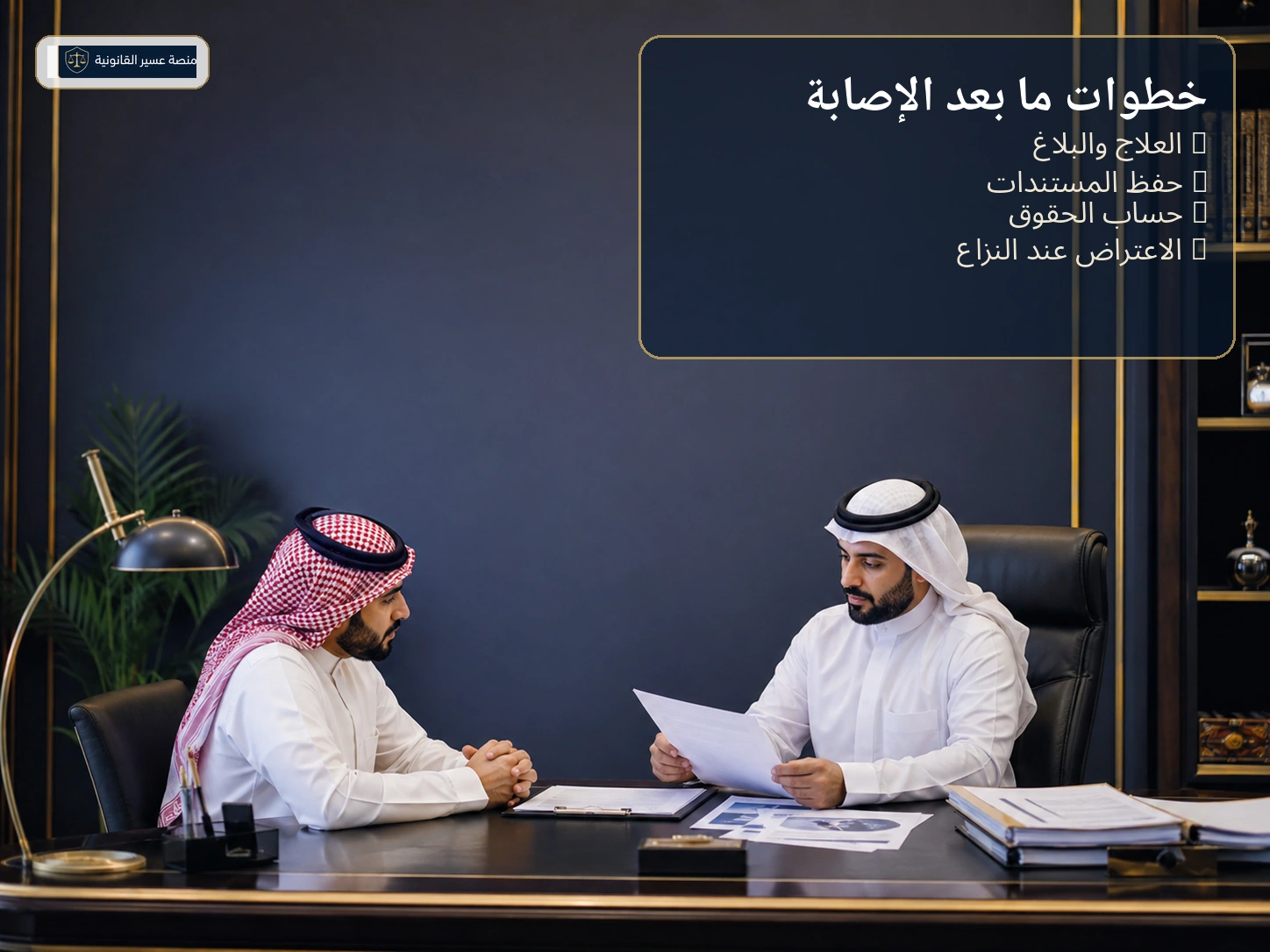 خطوات ما بعد إصابة العمل في السعودية