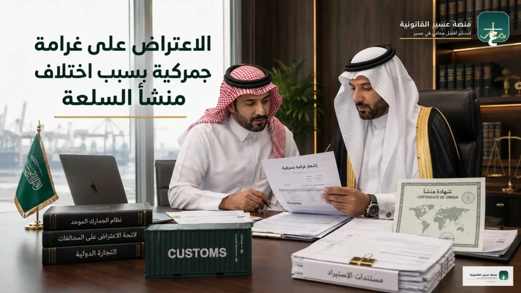 الاعتراض على غرامة جمركية بسبب اختلاف منشأ السلعة