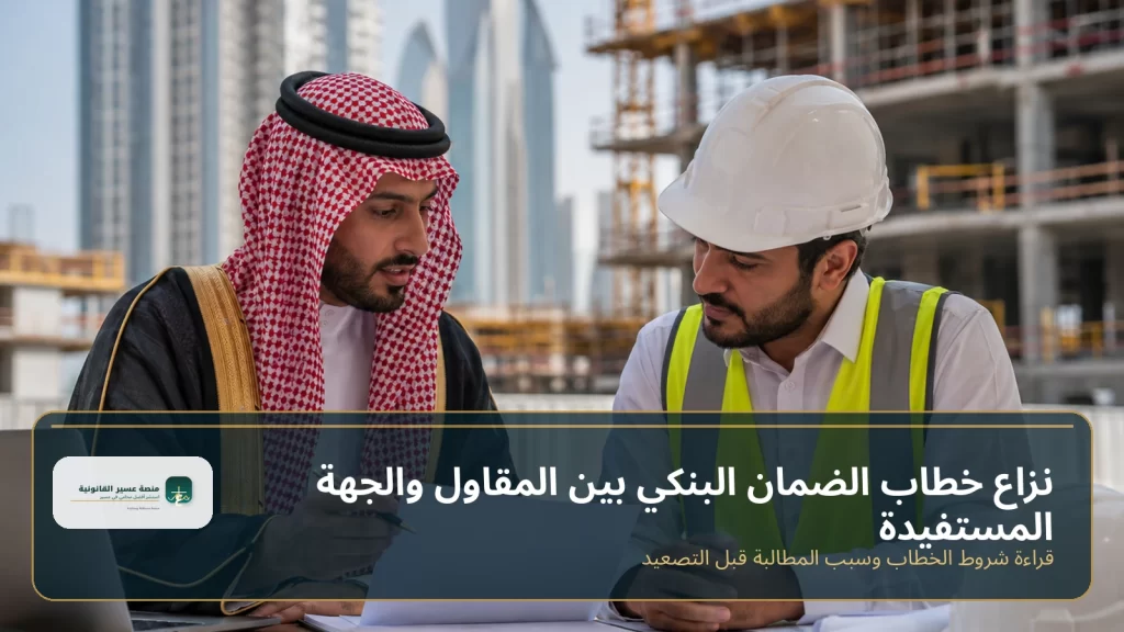 نزاع خطاب الضمان البنكي بين المقاول والجهة المستفيدة