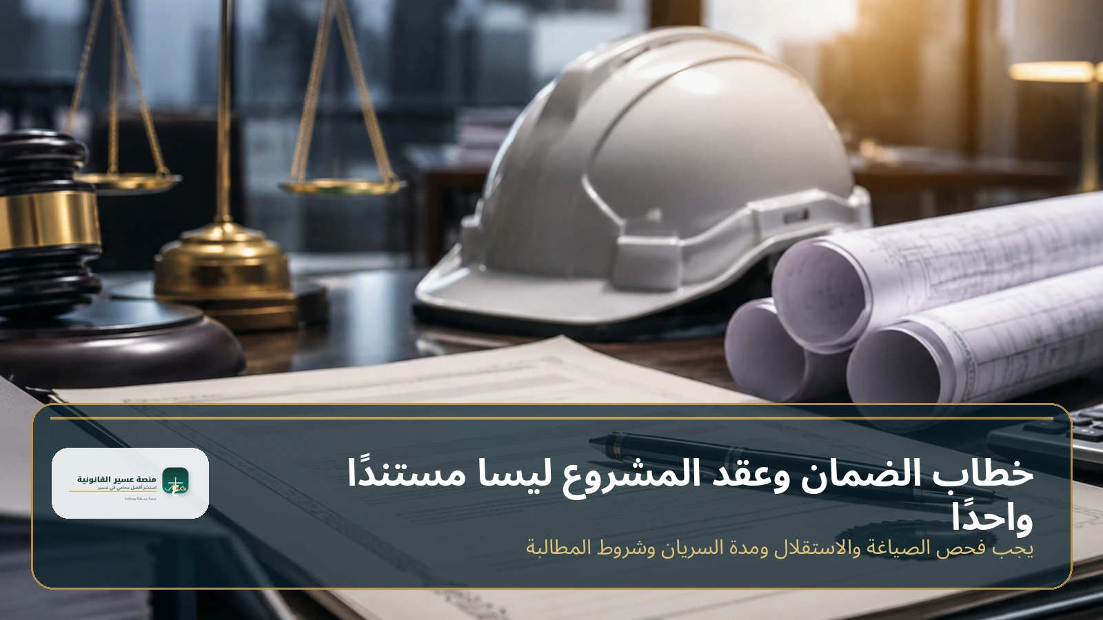 خطاب الضمان وعقد المشروع ليسا مستندًا واحدًا