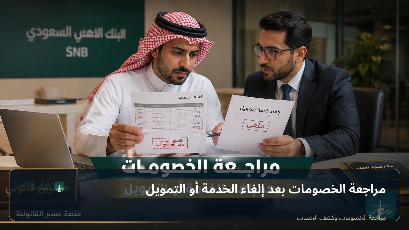 مراجعة الخصومات بعد إلغاء الخدمة أو التمويل