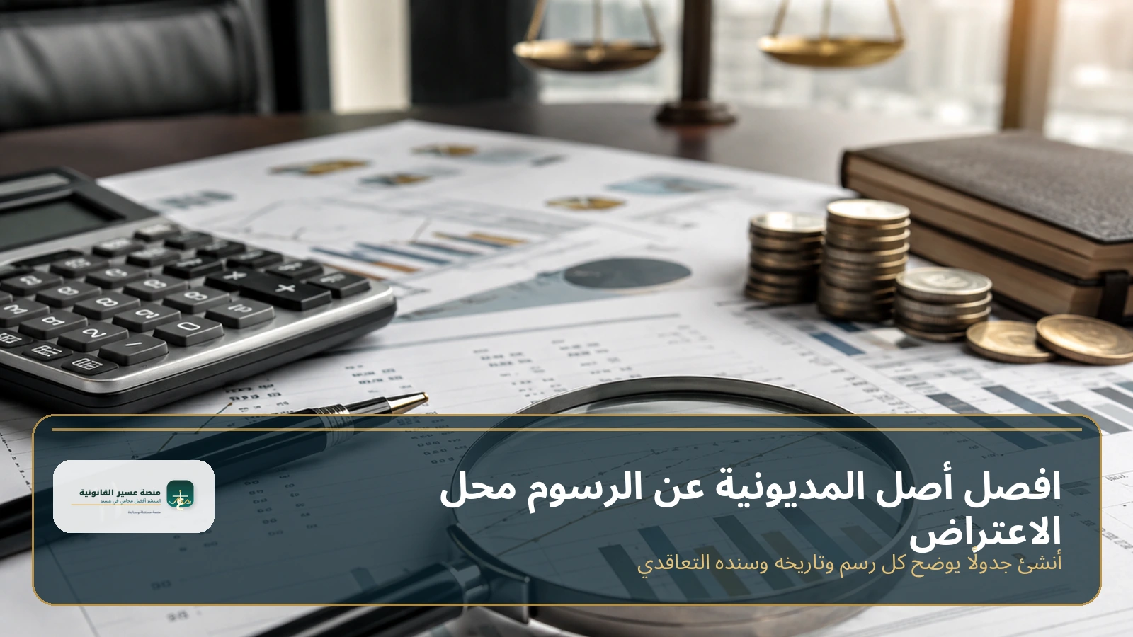افصل أصل المديونية عن الرسوم محل الاعتراض