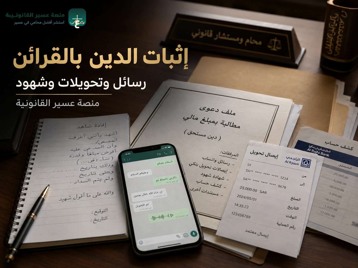 الإثبات بالمراسلات والتحويلات والقرائن