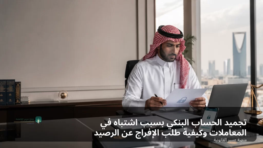 غلاف تجميد الحساب البنكي