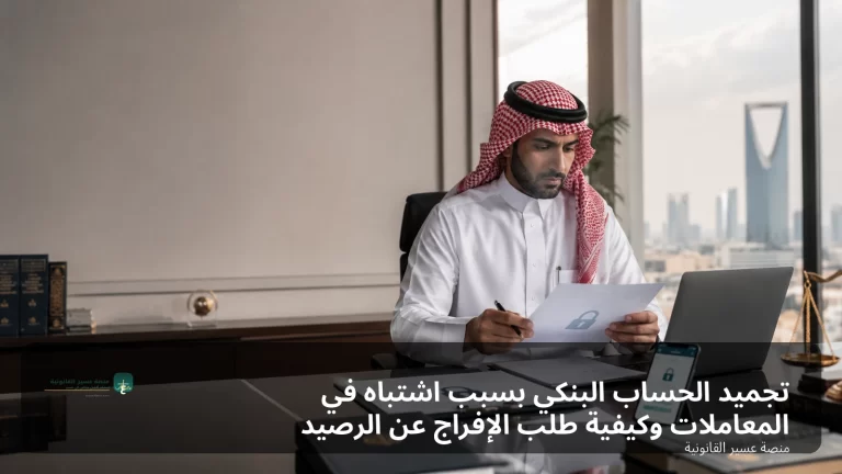 غلاف تجميد الحساب البنكي