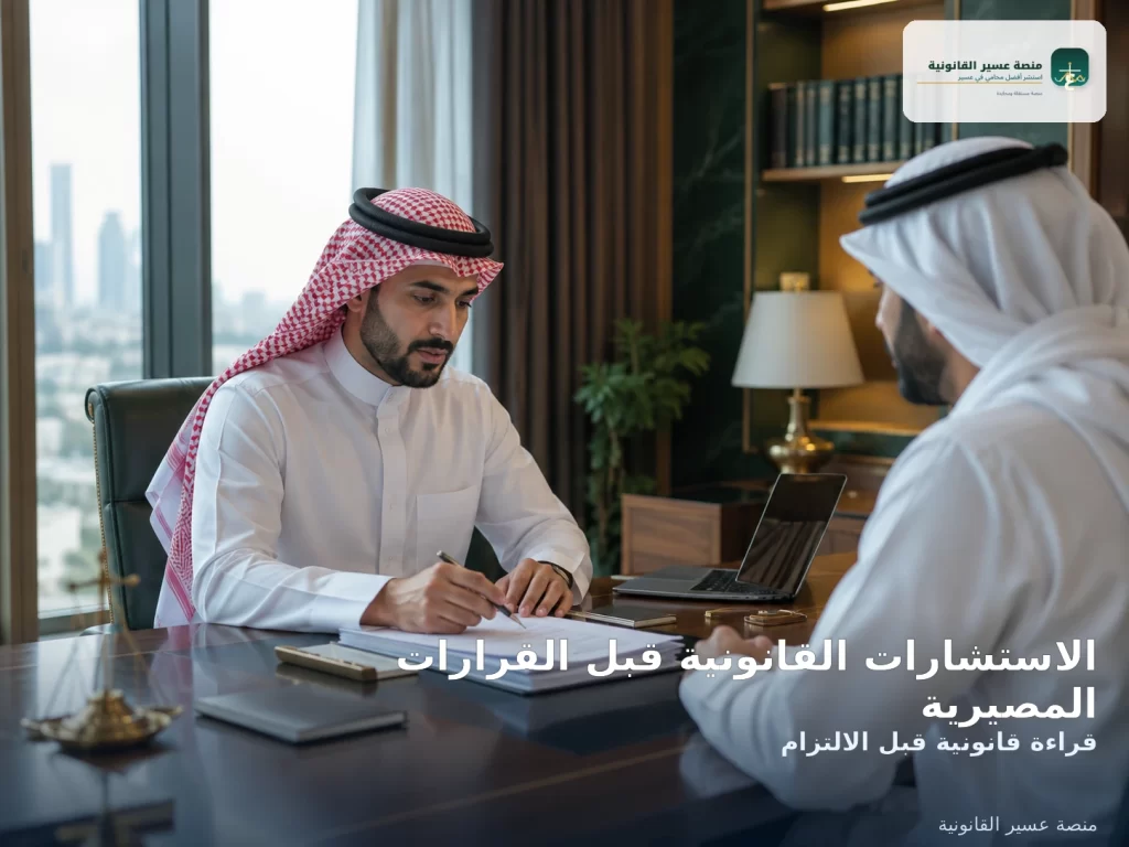 الاستشارات القانونية قبل القرارات المصيرية