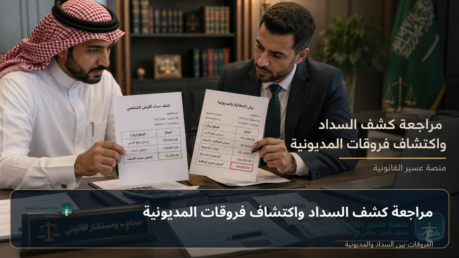 مراجعة كشف السداد واكتشاف فروقات المديونية