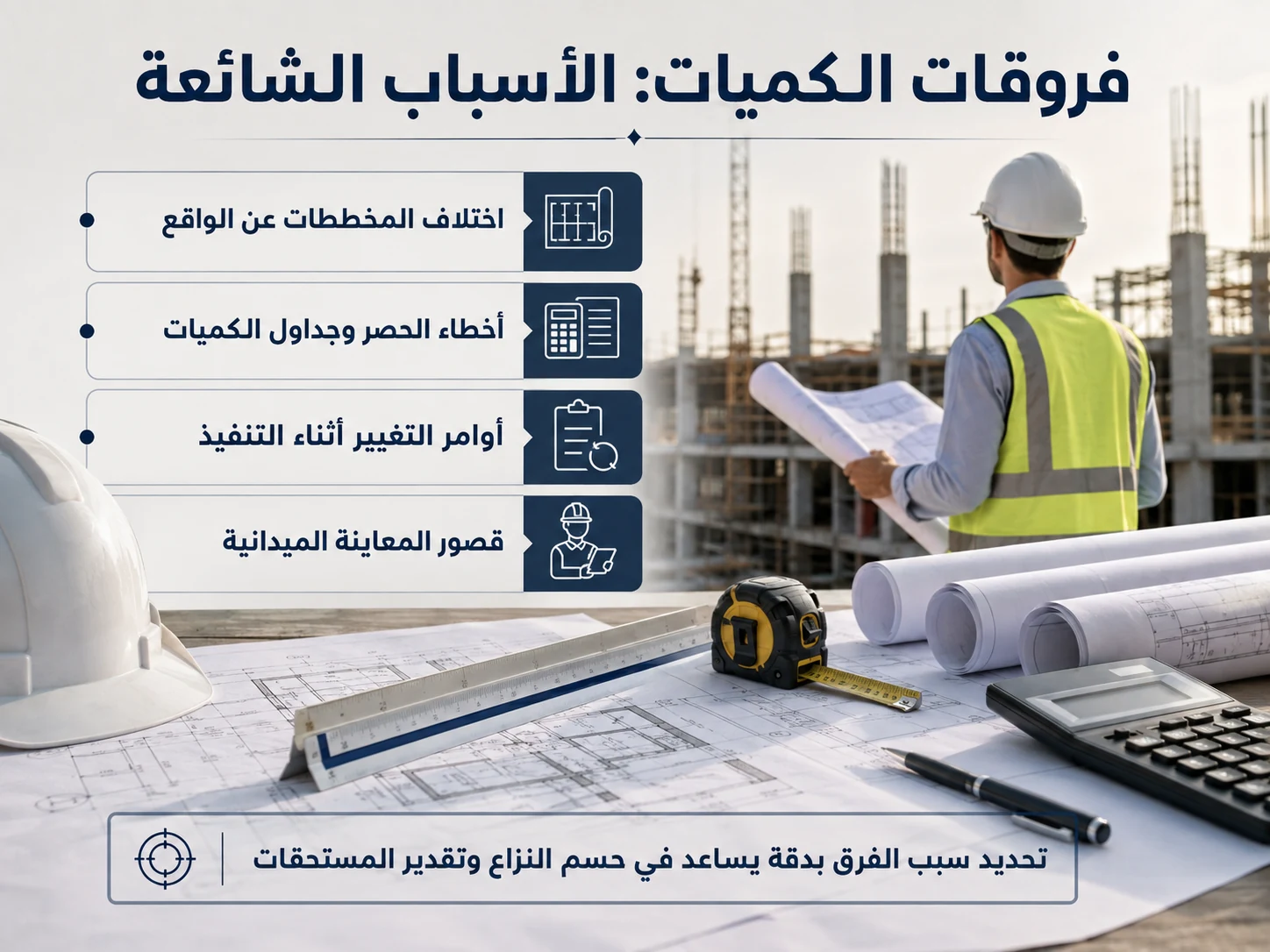 أسباب فروقات الكميات