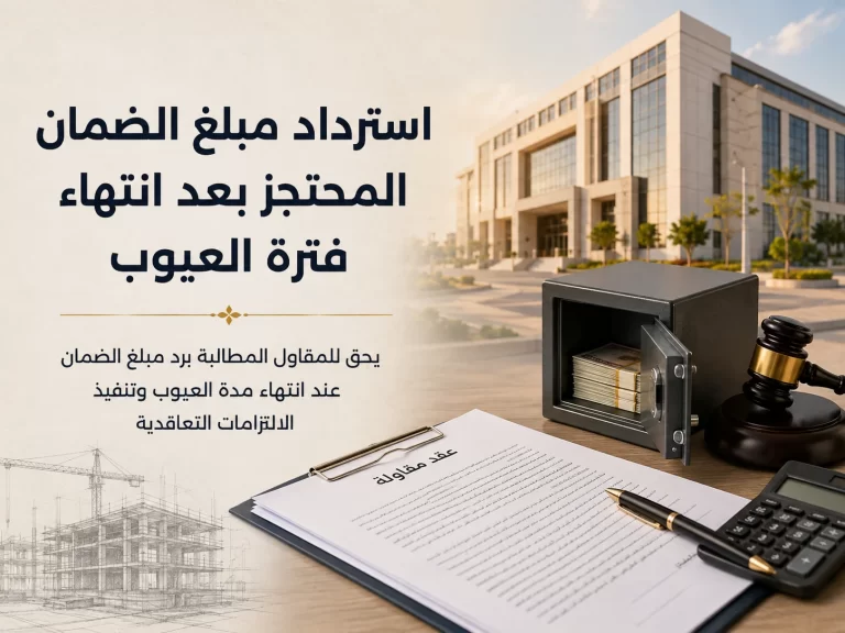 استرداد مبلغ الضمان المحتجز بعد انتهاء فترة العيوب