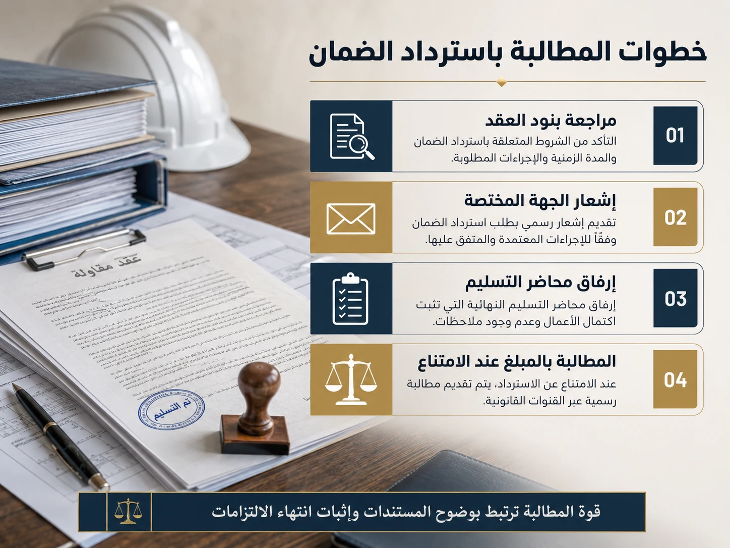 خطوات المطالبة باسترداد الضمان