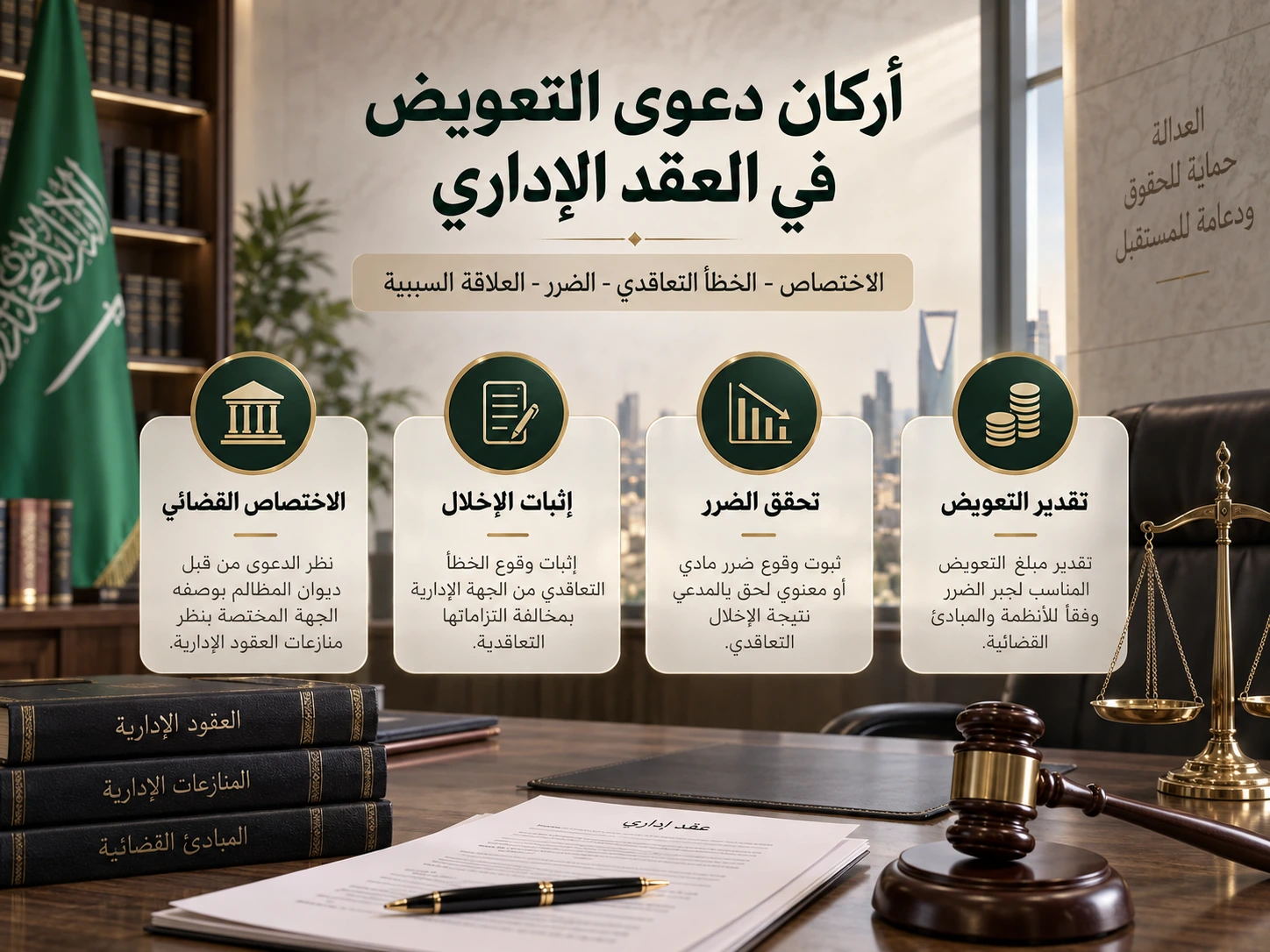 أركان دعوى التعويض في العقد الإداري