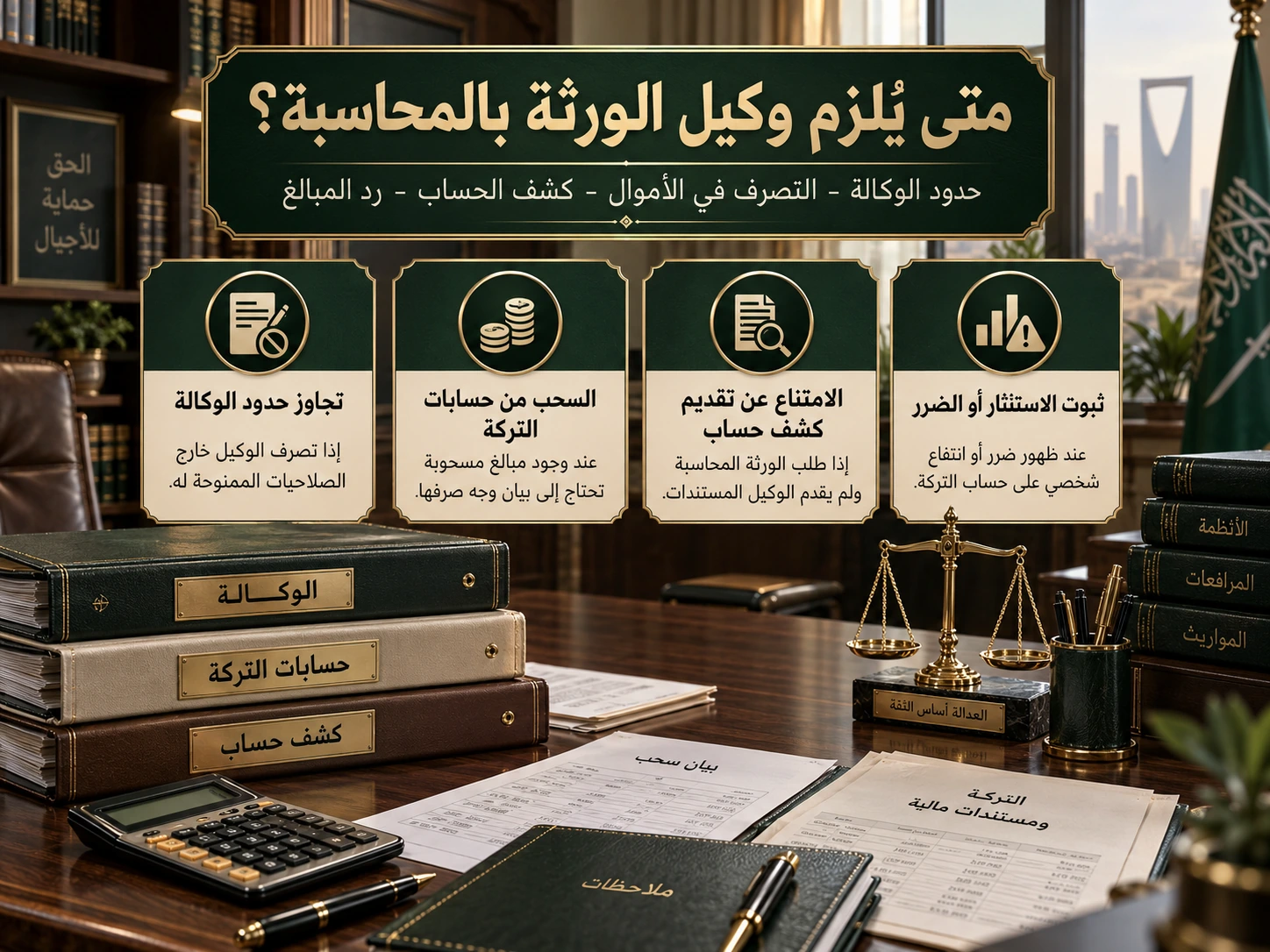 متى يُلزم وكيل الورثة بالمحاسبة