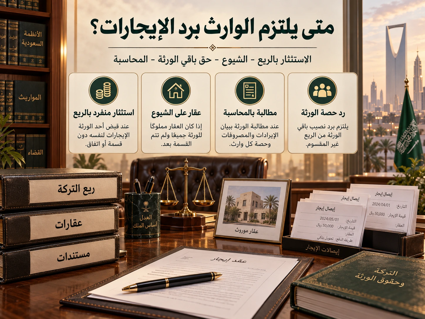 متى يلتزم الوارث برد الإيجارات