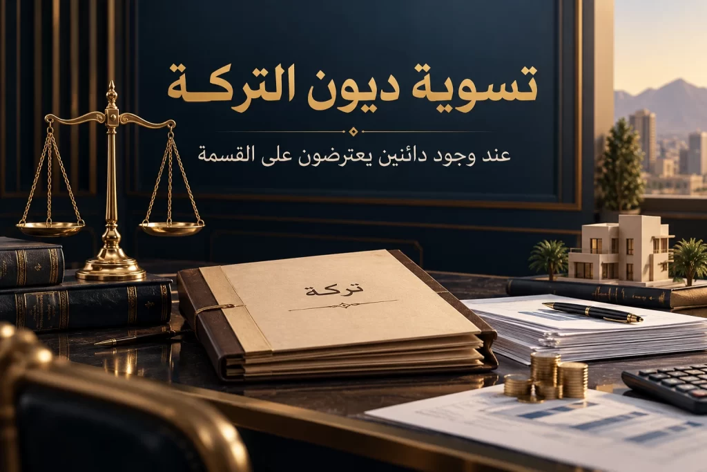 تسوية ديون التركة عند وجود دائنين يعترضون على القسمة