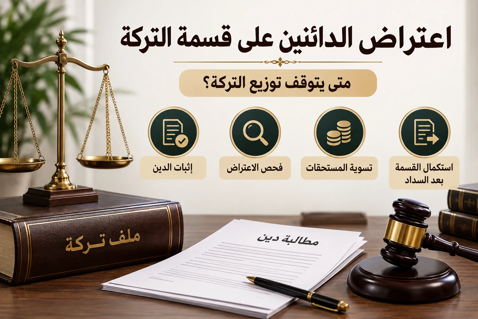 اعتراض الدائنين على قسمة التركة