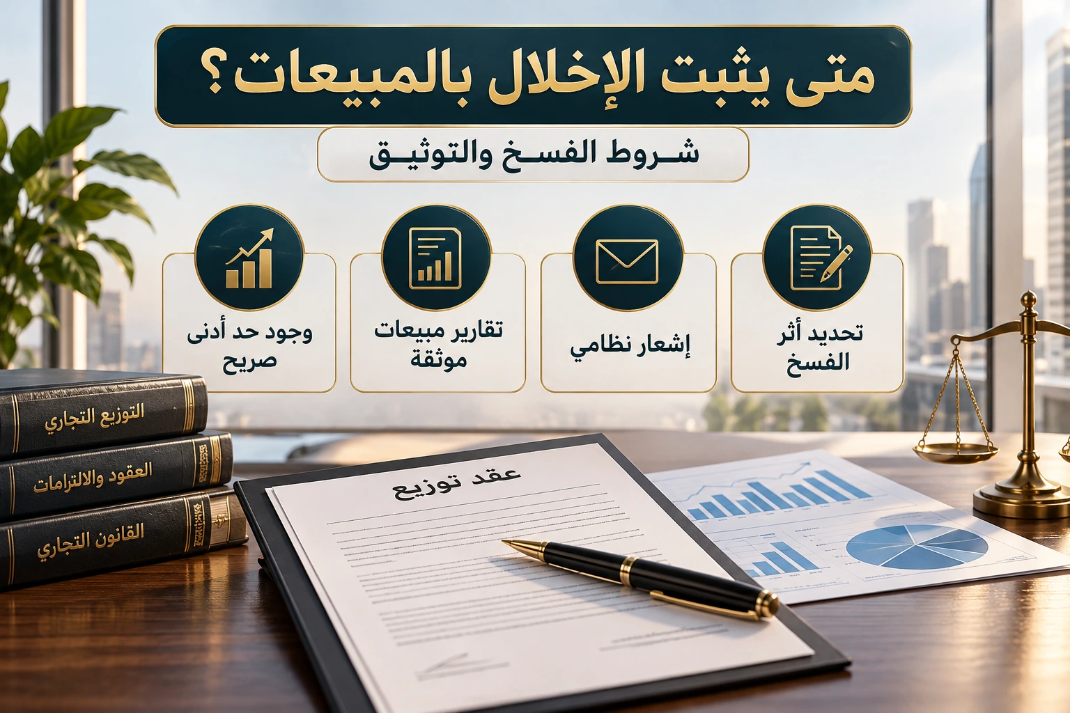 متى يبحث فسخ عقد التوزيع الحصري