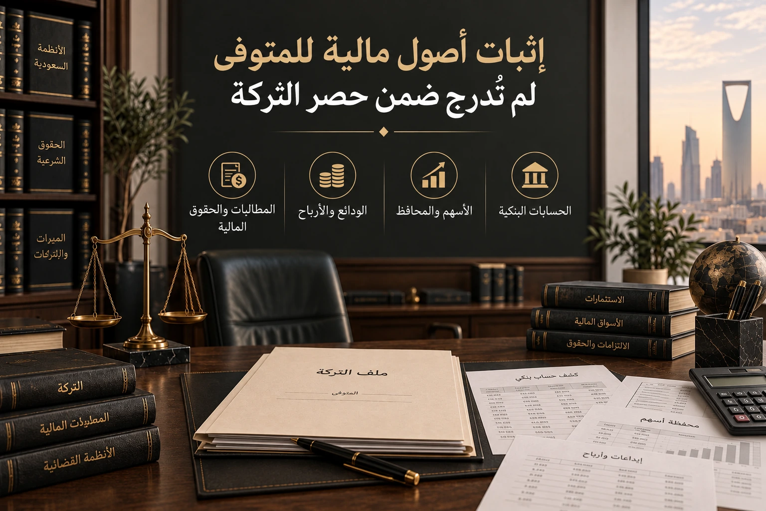 إثبات أصول مالية للمتوفى لم تُدرج ضمن حصر التركة