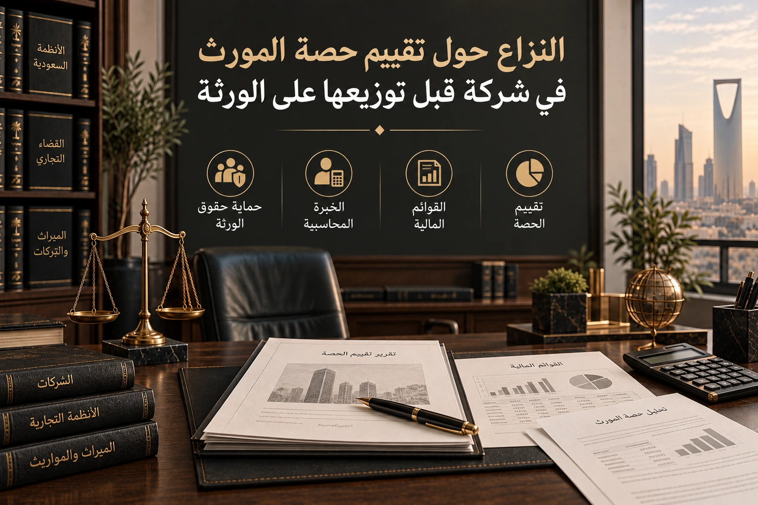 النزاع حول تقييم حصة المورث في شركة قبل توزيعها على الورثة