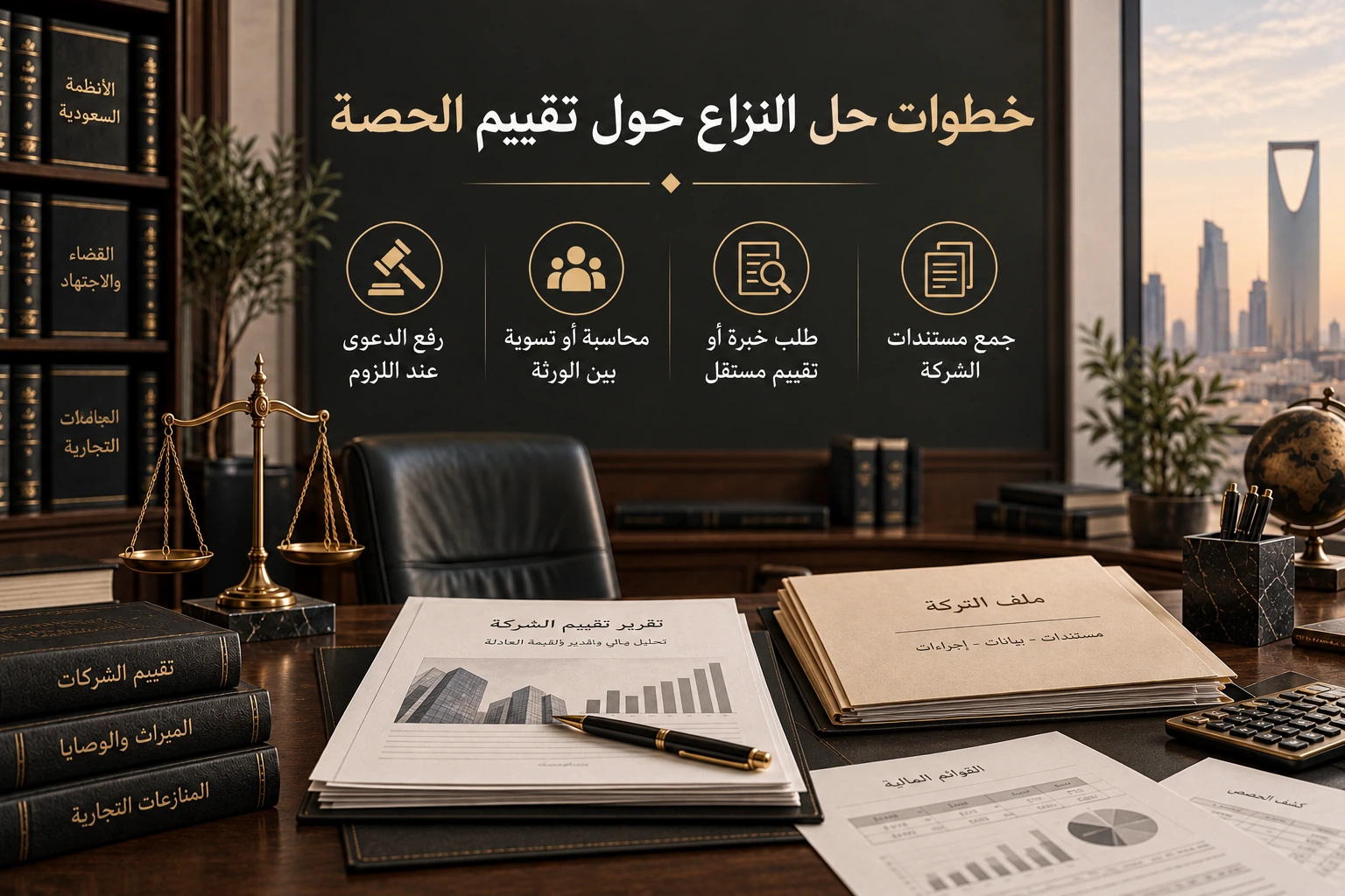 خطوات حل نزاع تقييم حصة المورث