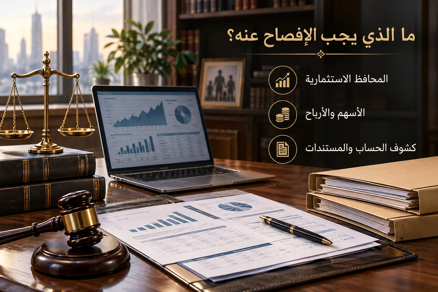 متى يلتزم الوارث بالإفصاح عن المحافظ والأسهم