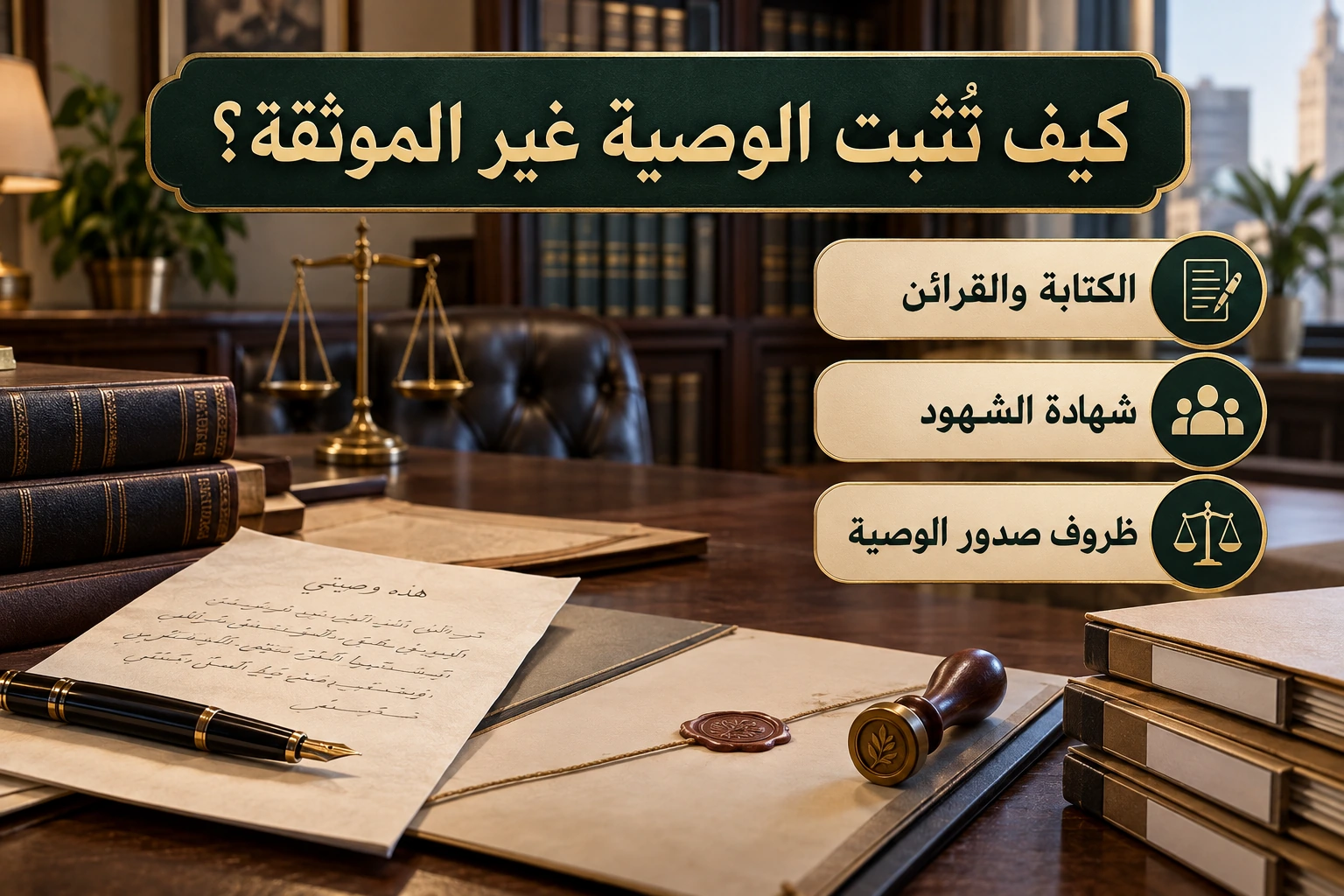 متى يمكن إثبات الوصية غير الموثقة