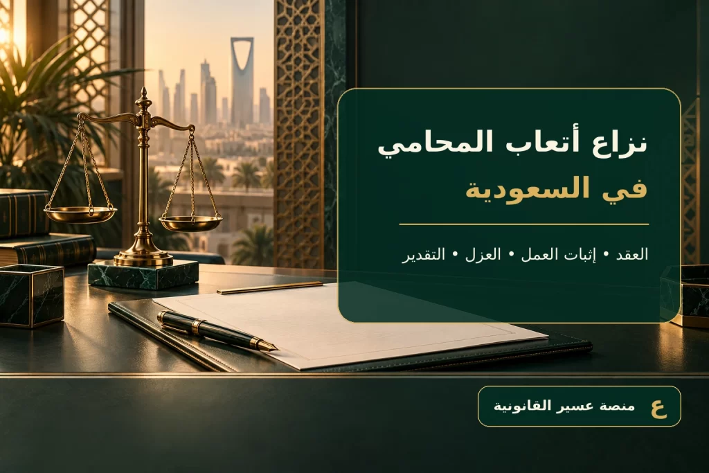 نزاع أتعاب المحامي في السعودية وعقد الأتعاب أمام ميزان العدالة