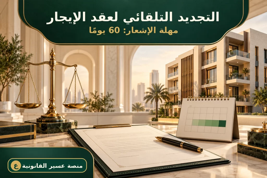 إنهاء التجديد التلقائي لعقد الإيجار في السعودية ومهلة الإشعار 60 يومًا